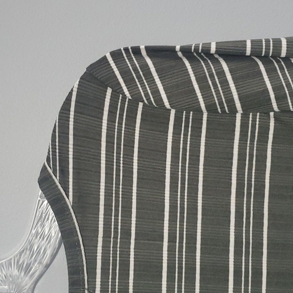 Rue 21 Lightweight Top Womens Sz Xl X-large Green White Striped Long Sleeve - Picture 6 of 6